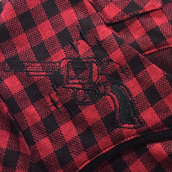 Sourpuss Buffalo Plaid Gunslingers Holiday Dress - Picture 4 of 4